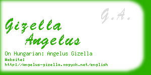 gizella angelus business card